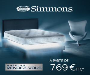 Simmons matelas rendez-vous à partir de 769 ¬ TTC*