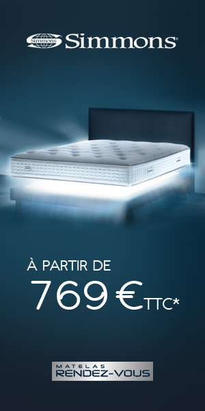 Simmons matelas rendez-vous à partir de 769 ¬ TTC*