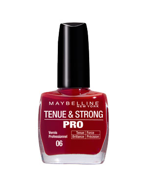 Vernis "Tenue & Strong Pro" rouge profond n° 6 de Gemey Maybelline
