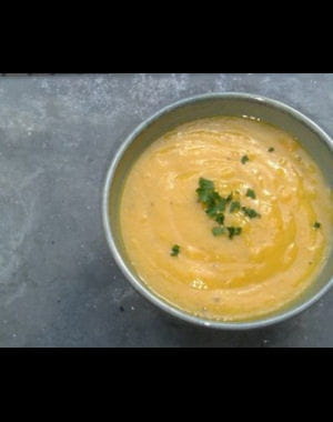 une soupe de carotte aux senteurs du sud. 
