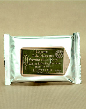 "Lingettes Rafra&icirc;chissantes Verveine" de l'Occitane