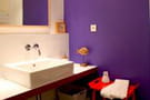 salle de bains bleu-violet