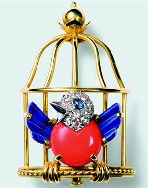 Les créations Cartier : broche "l'Oiseau libéré"