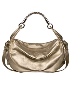 Les cr&eacute;ations de la maison Furla : sac "Virginie" dor&eacute;