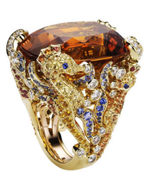 Bestiaire joaillier : Bague "Incroyable Hippocampe" de Dior Joaillerie