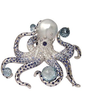 Bestiaire joaillier : Broche "Octopus" de Marchak