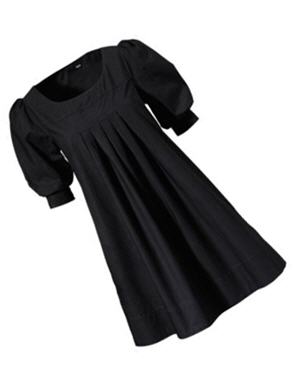 Un look tendance autour de la petite robe noire : Robe à manches ballon de H&M