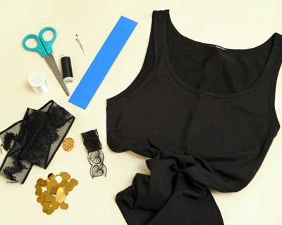 Customiser un top pour les fêtes