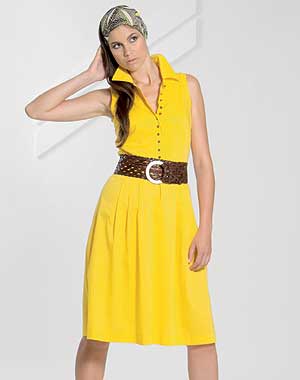 10 tenues acidulées pour l'été : robe en coton jaune de Daniel Hechter