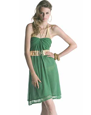 10 tenues acidulées pour l'été : robe fluide verte de Pepe jeans