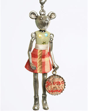 10 bijoux fantaisie : pendentif souris de Servane Gaxotte