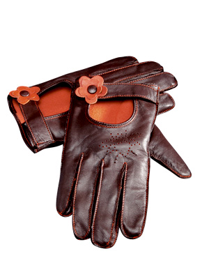 10 paires de gants en cuir : Gants fleuris de Cyrillus