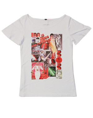 Le look "week-end &agrave; Londres": tee-shirt rock 'n roll de Mango