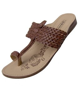 Sandales : Tong en cuir tress&eacute; de Oxbow