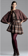 Jupe patineuse en tartan de New Look