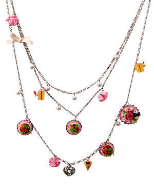 10 bijoux fantaisie : Collier &agrave; breloques de N2