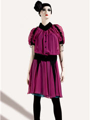 Robe violette de St&eacute;phanie Coudert