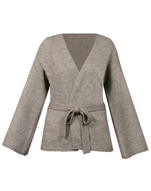 Le look cocooning : Gilet beige en laine de 1.2.3