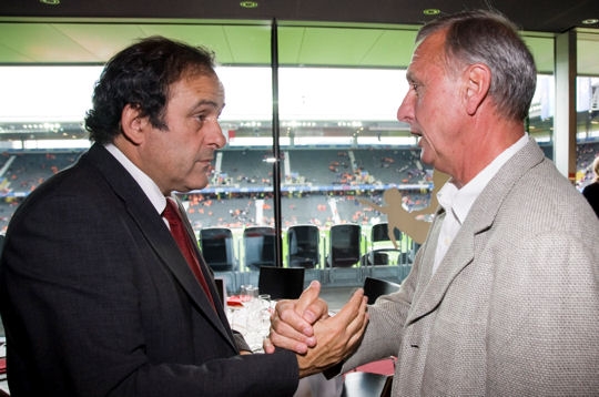 Michel Platini et Johan Cruyff